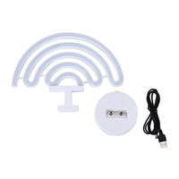 Glowing Rainbow Neon Sign Decoration Light 3x AA Batteries (Not Included) (7.59"x3.34"x9.05")