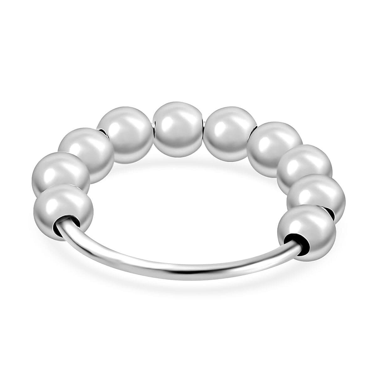 Sterling Silver Beaded Ring (Size 10.0) 3.35 Grams (7)