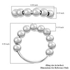 Sterling Silver Beaded Ring (Size 10.0) 3.35 Grams