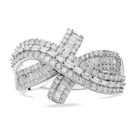 Diamond Crossover Ring