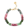 Iliana 18K Yellow Gold AAA Multi-Tourmaline Beaded Graduated Bracelet (7-8In) 40.00 ctw - Sticky add to cart bar