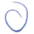Rhapsody 950 Platinum AAAA Tanzanite Beaded Graduated Necklace 18 Inches 250.00 ctw - Sticky add to cart bar
