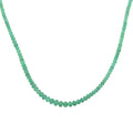 Certified & Appraised Rhapsody 950 Platinum AAAA Kagem Zambian Emerald Beaded Graduation Necklace 18 Inches 50.00 ctw - Sticky add to cart bar