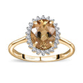 Luxoro 10K Yellow Gold Premium Brazilian Heliodor and Moissanite Ring (Size 10.5) 1.80 ctw - Sticky add to cart bar