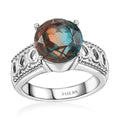 Emeraldine Quartz Solitaire Ring in Stainless Steel (Size 10.0) 3.65 ctw - Sticky add to cart bar