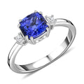 Certified & Appraised Rhapsody 950 Platinum AAAA Tanzanite and E-F VS Diamond Ring (Size 10.0) 5.15 Grams 1.85 ctw - Sticky add to cart bar