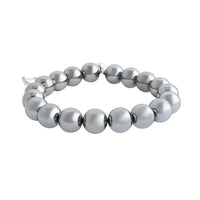 Terahertz Beaded Bolo Bracelet in Rhodium Over Sterling Silver 106.20 ctw