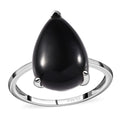 California Black Jade Solitaire Ring in Sterling Silver (Size 10.0) 6.60 ctw - Sticky add to cart bar