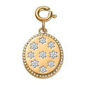 Moissanite Celestial Stars Coin Charm in Platinum Over Sterling Silver 0.08 ctw - Sticky add to cart bar