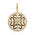Champagne Color and White Austrian Crystal Pendant in Goldtone - Sticky add to cart bar