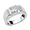 Moissanite Ring in Rhodium Over Sterling Silver (Size 10.0) 1.00 ctw - Sticky add to cart bar