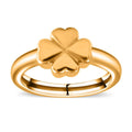 24K Yellow Gold Electroform Four Leaf Clover Ring (Size 10.0) (1.40 g) - Sticky add to cart bar