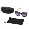 UV400 Polarized Sunglasses with Bamboo Temples and Pouch - Sticky add to cart bar