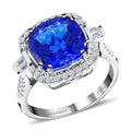 Certified & Appraised RHAPSODY 950 Platinum AAAA Tanzanite and E-F VS Diamond Ring 7.10 Grams 6.15 ctw - Sticky add to cart bar