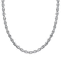 Moissanite Tennis Necklace 18 Inches in Platinum Over Sterling Silver 28.75 ctw - Sticky add to cart bar