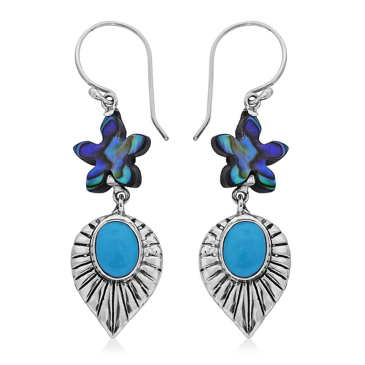 Bali Legacy Starfish Dangle Earrings in Sterling Silver 2.00 ctw