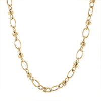 Italian 10K Yellow Gold 8.3mm Rolling Rolo Necklace 18-20 Inches 8.8 Grams