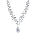 Moissanite Necklace 18 Inches in Platinum Over Sterling Silver 142.50 ctw - Sticky add to cart bar