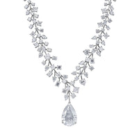 Moissanite Necklace 18 Inches in Platinum Over Sterling Silver 142.50 ctw
