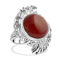 Bali Legacy Natural Jade Dragon Ring in Sterling Silver 18.25 ctw - Sticky add to cart bar