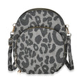 Coffee Leopard Faux Leather Crossbody Cell Phone Bag (7.9"x6.7"x2.8") with Long Strap - Sticky add to cart bar