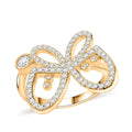 Lustro Stella Finest CZ Ring in 14K Yellow Gold Over Sterling Silver (Size 6.0) - Sticky add to cart bar