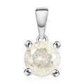 10K White Gold G-H I3 Diamond Solitaire Pendant without Chain 1.00 ctw - Sticky add to cart bar