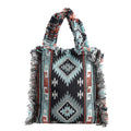 Black and White Handloom Fabric Tote Bag (13"x11.41"x2") - Sticky add to cart bar