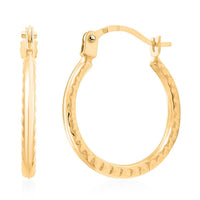 14K YG Hoop Earrings 0.36 Grams