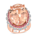Luxoro 14K Rose Gold Marropino Morganite, Pink Tourmaline and Diamond G-H I1-I2 Ring (Size 7.0) 21.50 ctw - Sticky add to cart bar