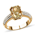 Certified & Appraised ILIANA 18K Yellow Gold AAA Turkizite and G-H SI Diamond Ring 4.55 Grams 2.60 ctw - Sticky add to cart bar