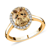 Certified & Appraised ILIANA 18K Yellow Gold AAA Turkizite and G-H SI Diamond Halo Ring (Size 10.0) 3.75 Grams 2.25 ctw