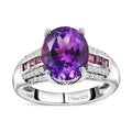 AAA Moroccan Amethyst, Multi Gemstone Ring in Platinum Over Sterling Silver (Size 9.0) (Del. in 10-12 Days) 5.60 ctw - Sticky add to cart bar