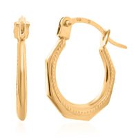 14K Yellow Gold Hoop Earrings 0.36 Grams