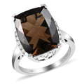 LUXORO 10K White Gold Premium Columbianite and Diamond Ring (Size 7.0) 3.40 Grams 9.40 ctw - Sticky add to cart bar