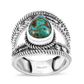 Artisan Crafted Sierra Nevada Turquoise Solitaire Ring in Sterling Silver (Size 10.0) 2.90 ctw - Sticky add to cart bar