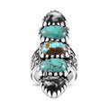 Artisan Crafted Premium Sierra Nevada Turquoise, White Buffalo Ring in Sterling Silver (Size 10.0) - Sticky add to cart bar