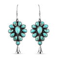 Artisan Crafted Sierra Nevada Turquoise Dangle Earrings in Sterling Silver 11.85 ctw - Sticky add to cart bar