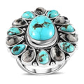 Artisan Crafted Premium Sierra Nevada Turquoise, White Buffalo Ring in Sterling Silver (Size 10.0) 12.65 ctw - Sticky add to cart bar