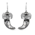 Artisan Crafted White Buffalo 23.25 ctw Bear Claw Earrings in Sterling Silver - Sticky add to cart bar