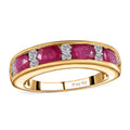 Premium Montepuez Ruby and Moissanite Band Ring in Vermeil Yellow Gold Over Sterling Silver 2.00 ctw - Sticky add to cart bar