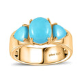 Sleeping Beauty Turquoise Ring in Vermeil YG Over Sterling Silver (Size 10.0) 3.15 ctw - Sticky add to cart bar