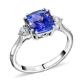 Certified and Appraised RHAPSODY 950 Platinum AAAA Tanzanite and E-F VS Diamond Ring 4.15 Grams 2.80 ctw - Sticky add to cart bar