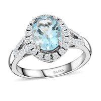 Certified & Appraised Iliana 18K White Gold AAA Santa Maria Aquamarine and G-H SI Diamond Ring (Size 10.0) 2.00 ctw