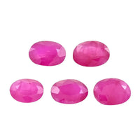 AAAA Montepuez Ruby Set of 5 (Ovl 7x5 mm) 5.00 ctw