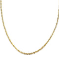 14K Yellow Gold 2.5mm Laser Rope Necklace 22 Inches 3.60 Grams - Sticky add to cart bar