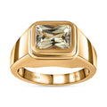 Luxoro 14K Yellow Gold AAA Turkizite Solitaire Men's Ring 8 Grams 3.75 ctw (Del. in 10-12 Days) - Sticky add to cart bar