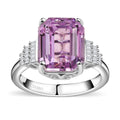 Luxoro 10K White Gold AAA Patroke Kunzite, Diamond (I2) (0.18 cts) Ring (Size 7.0) (4 g) 8.70 ctw - Sticky add to cart bar