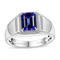 Rhapsody AAAA Tanzanite and E-F VS2 Diamond 2.75 ctw Men's Ring in 950 Platinum (Size 10.0) 10.90 Grams - Sticky add to cart bar