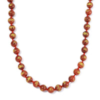 Green Jade (D) Beaded Necklace 20 Inches with Magnetic Lock in Rhodium Over Sterling Silver 670.00 ctw
